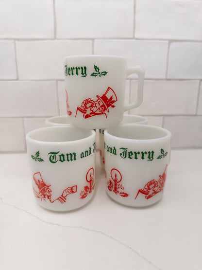Vintage Hazel Atlas Tom and Jerry Punch Bowl Set