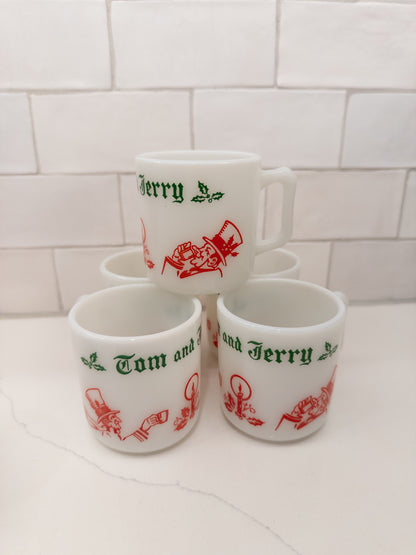 Vintage Hazel Atlas Tom and Jerry Punch Bowl Set