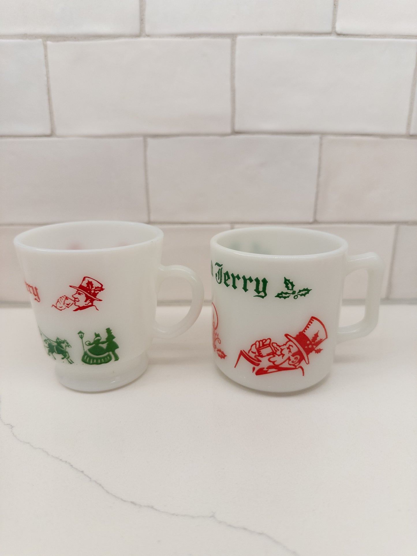 Vintage Hazel Atlas Tom and Jerry Punch Bowl Set