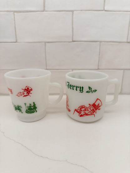 Vintage Hazel Atlas Tom and Jerry Punch Bowl Set
