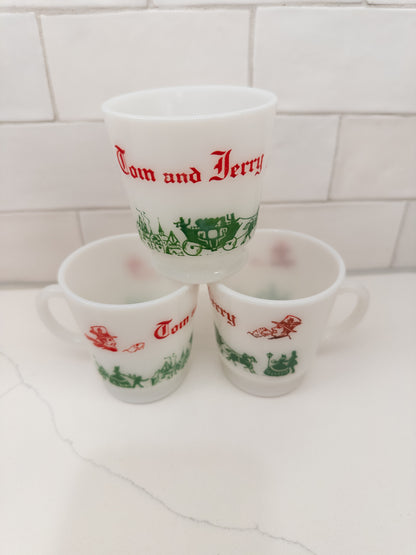 Vintage Hazel Atlas Tom and Jerry Punch Bowl Set