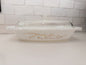 Vintage Pyrex Golden Honeysuckle Casserole Dish w/ Glass Lid