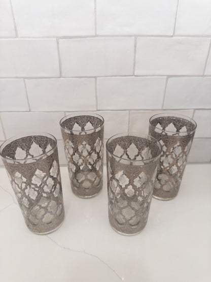 S/4, Vintage Culver Silver Valencia Mid-Century Modern Highball