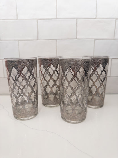 S/4, Vintage Culver Silver Valencia Mid-Century Modern Highball