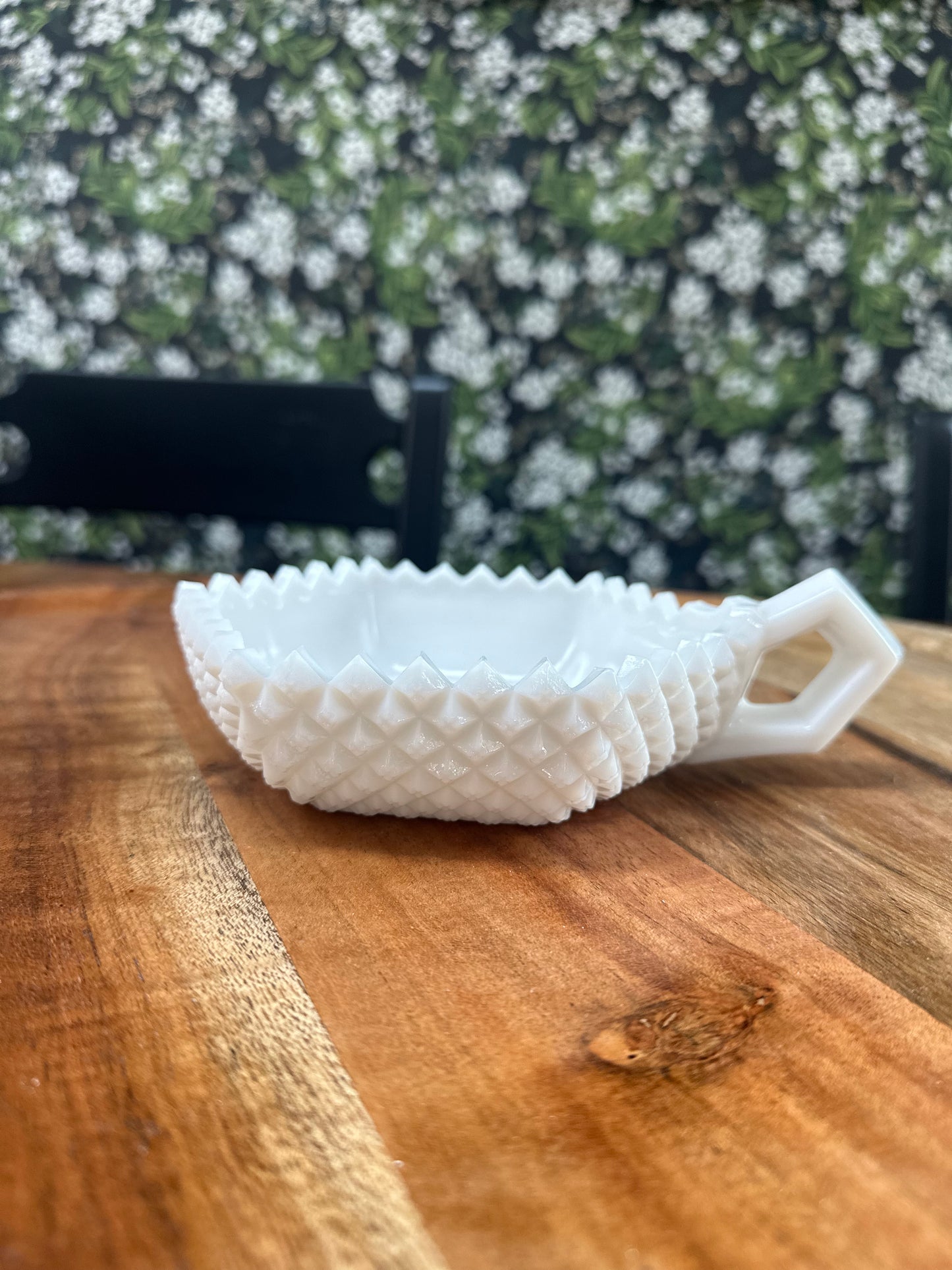 Vintage Westmoreland English Hobnail Milk Glass Nappy Dish