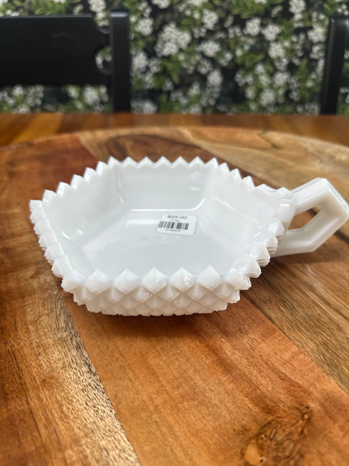 Vintage Westmoreland English Hobnail Milk Glass Nappy Dish