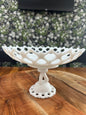 Vintage Westmoreland Doric Pedestal Compote Milk Glass