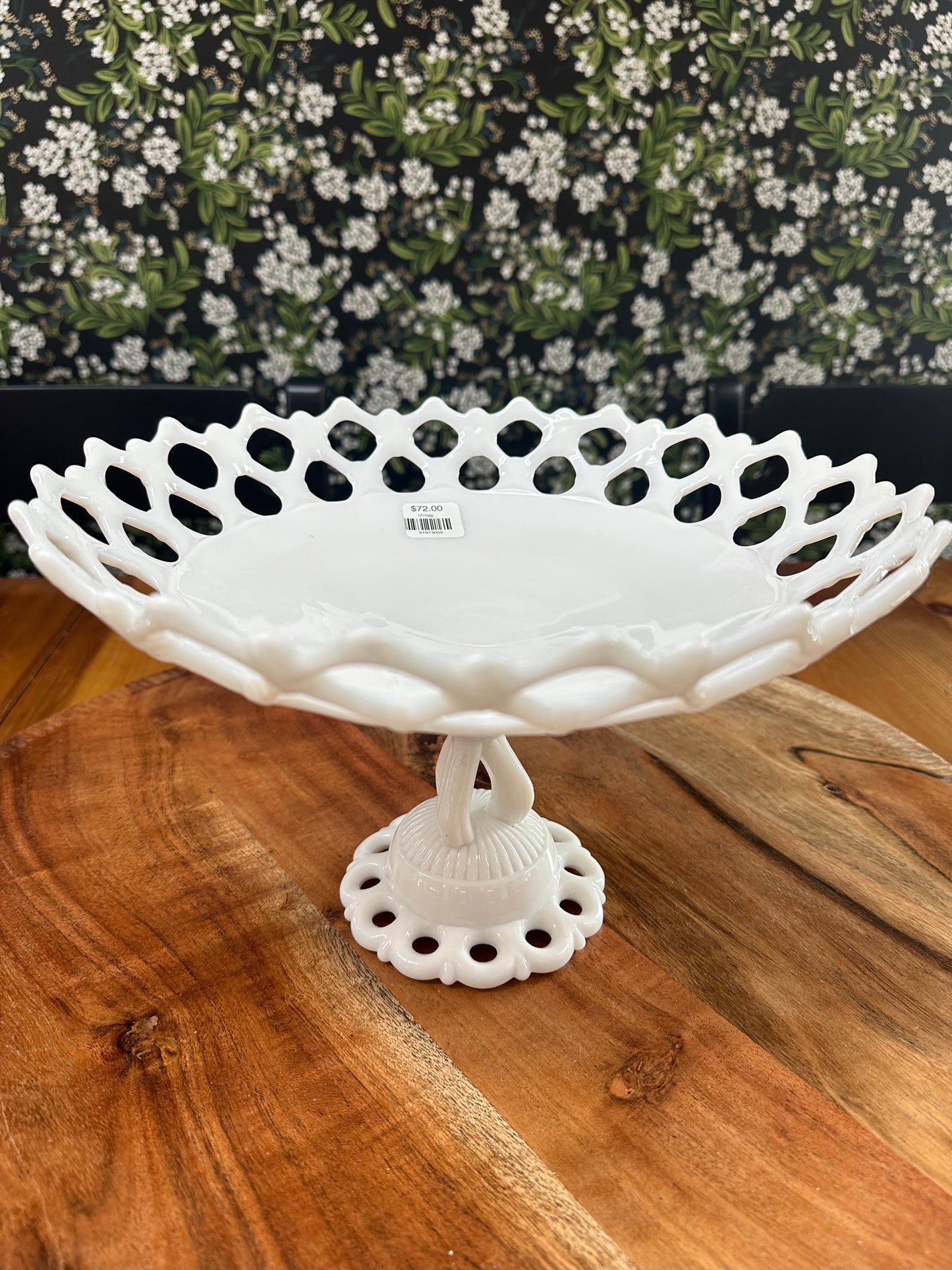 Vintage Westmoreland Doric Pedestal Compote Milk Glass