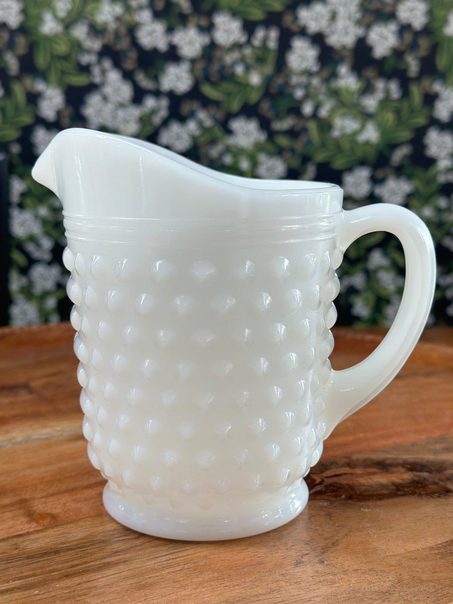 Vintage Fenton Hobnail 5 1/2" Milk Glass Pitcher