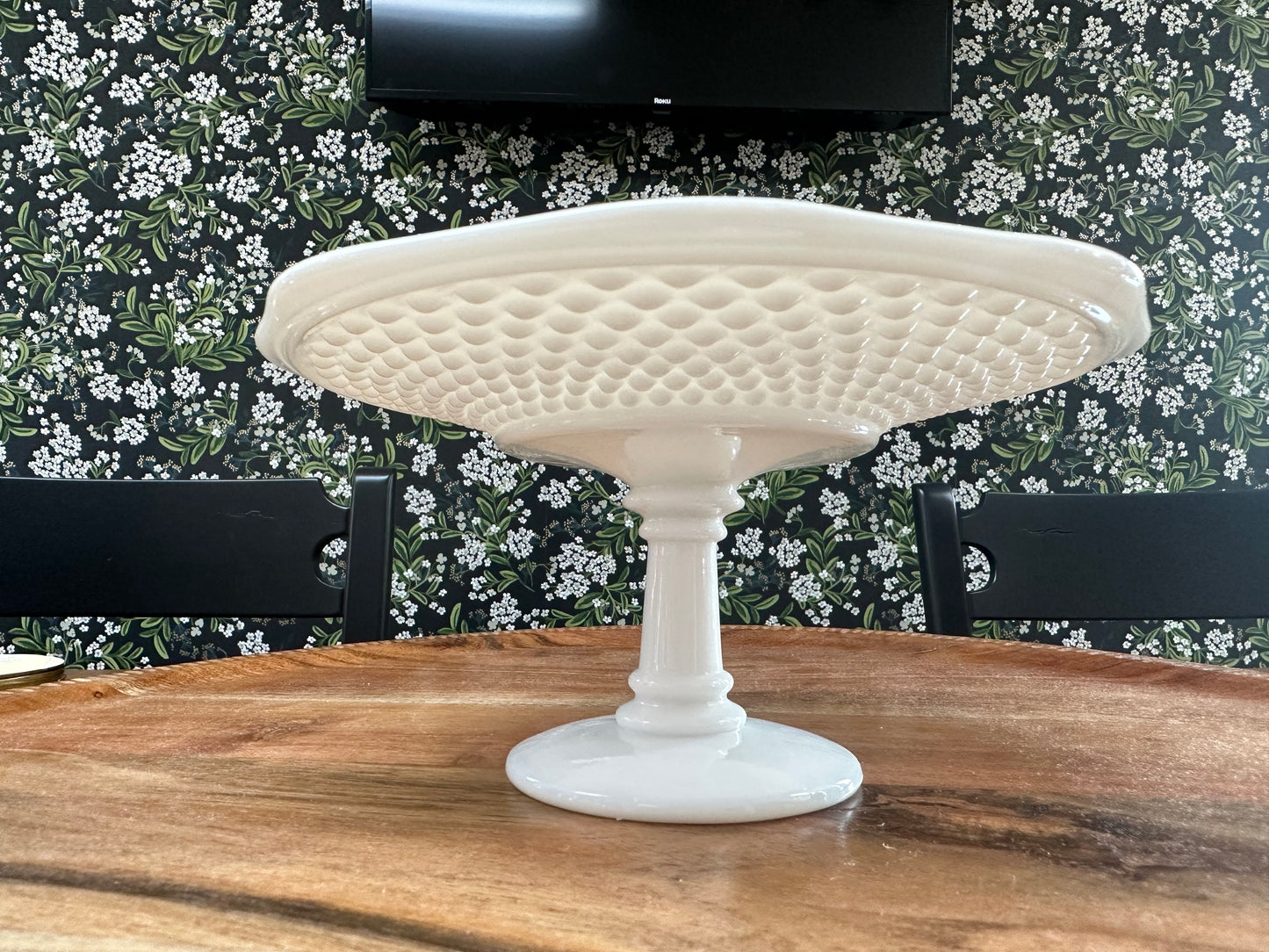 Vintage 8" Milk Glass Petite Pedestal Dessert Stand