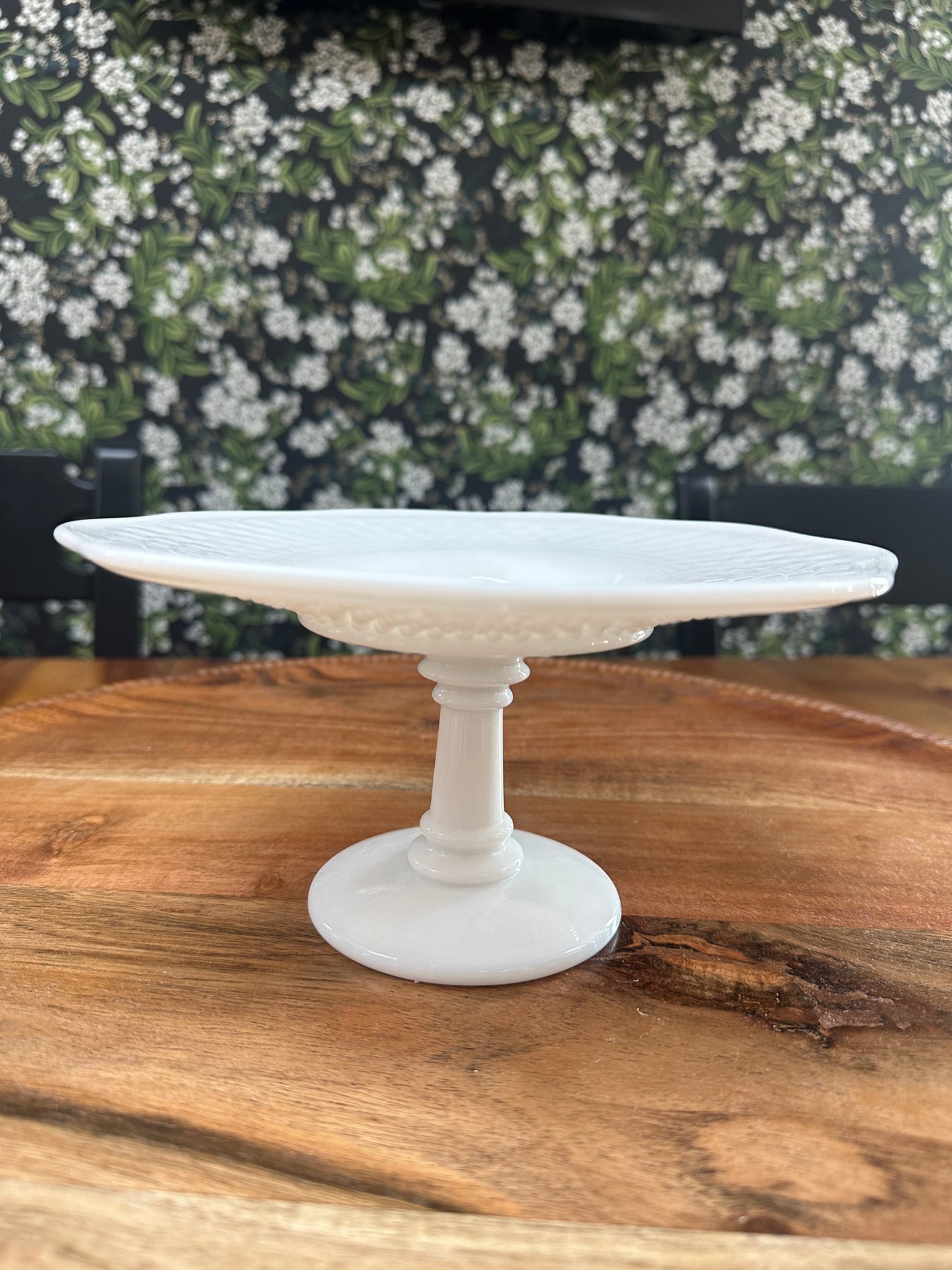 Vintage 8" Milk Glass Petite Pedestal Dessert Stand