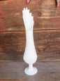Vintage Fenton Milk Glass Hobnail Swung Vase