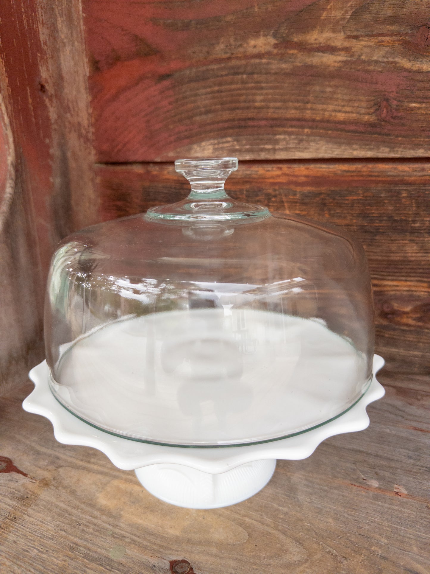 Vintage 10" Glass Cake Dome