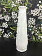 Vintage E.O. Brody Co. USA Diamond Quilted Milk Glass 8 1/2" Bud Vase