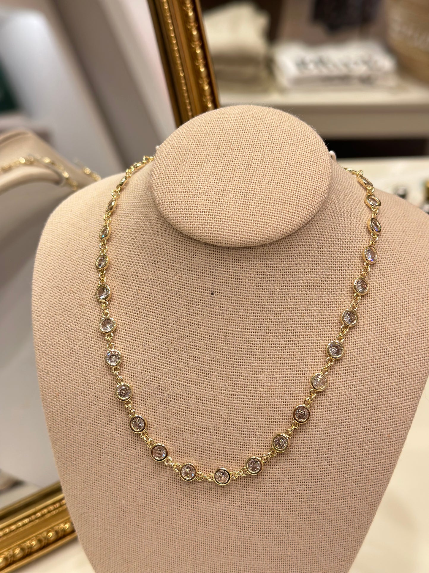 Gold Diamond by the Yard Necklace