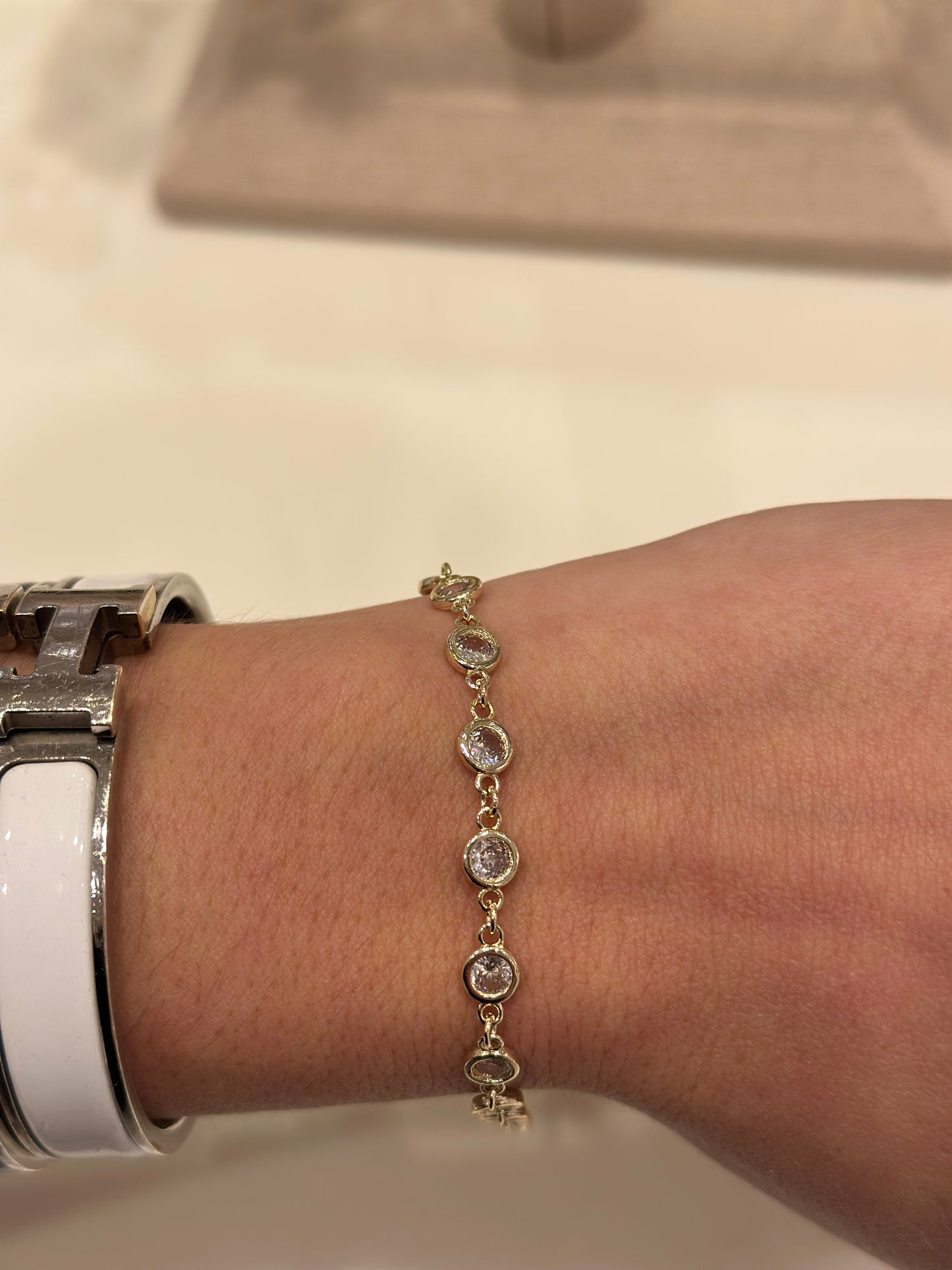 Gold Diamond by the Yard Bracelet