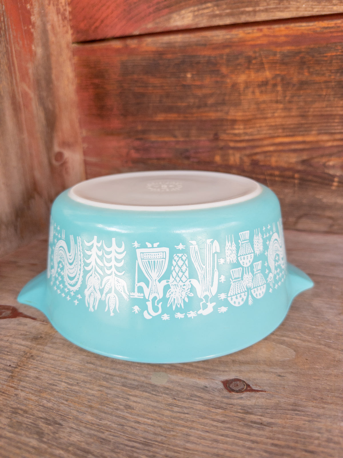 Vintage Pyrex Turquoise Amish Butterprint Cinderella Mixing Bowl