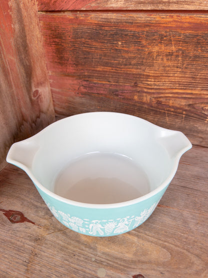 Vintage Pyrex Turquoise Amish Butterprint Cinderella Mixing Bowl