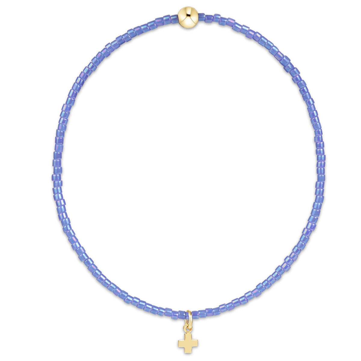 enewton Hope Classic Bright Blue Signature Cross Bracelet shown flat on a plain white background