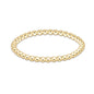 enewton Classic Gold 1.5mm Bead Ring in Size 8 shown upright on white