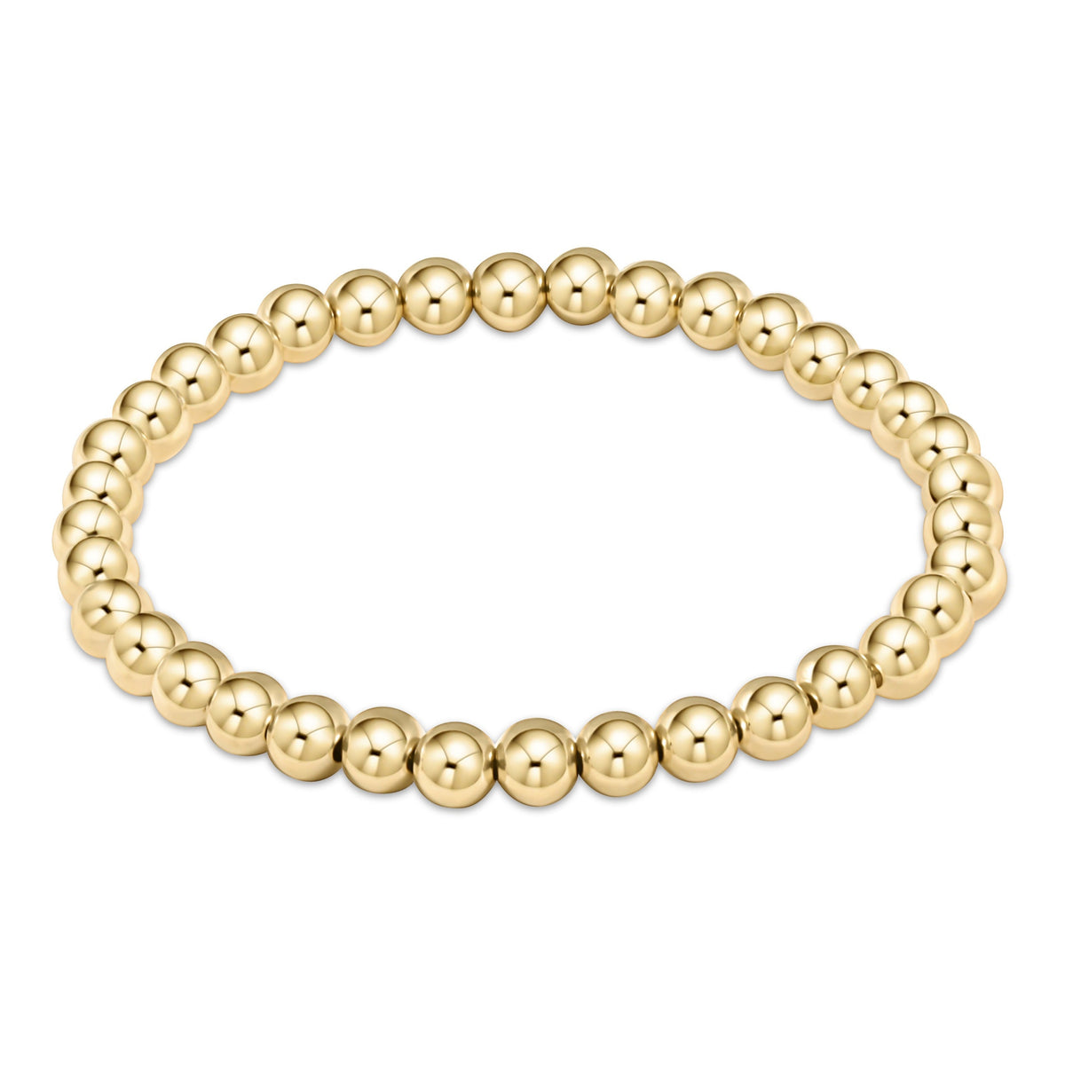 enewton Classic Gold 5mm Beaded Bracelet shown flat on a plain white background