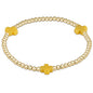 Signature Cross Gold Pattern 3mm Bead Bracelet - Canary