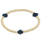 Signature Navy Cross Gold Pattern 3mm - Extends