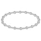 Classic Sincerity Pattern 4mm Bead Bracelet - Sterling