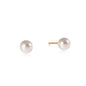 enewton Classic 6mm Ball Stud Earrings in Pearl pair shown on white