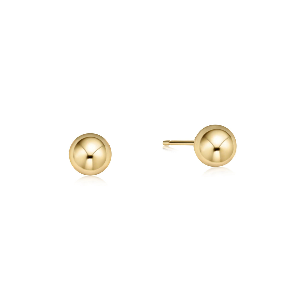 enewton Classic 6mm Ball Stud Earrings in Gold pair shown on white