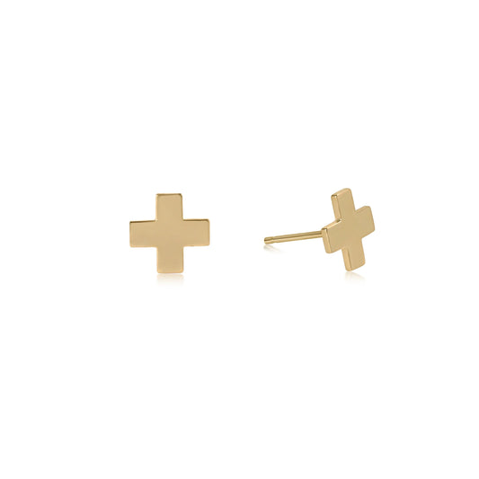 Signature Cross Gold Stud - Gold