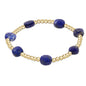 Admire Gold 3mm Bead Bracelet -  Lapis - Extends