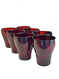 Vintage Anchor Hocking Royal Windsor Ruby Tumblers Glasses, Set of 7