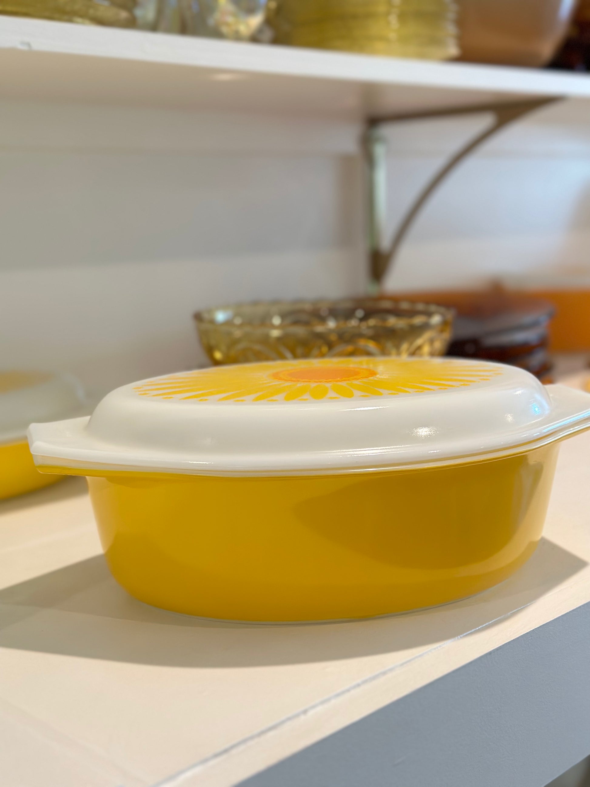 Vintage casserole shop dish with lid