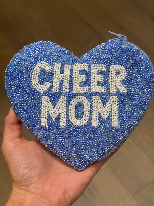 Cheer Mom Heart Shape Coin Purse