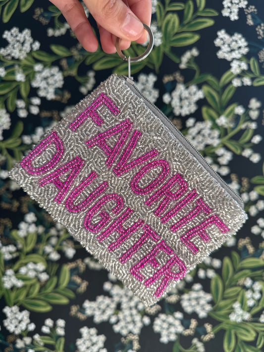 Favorite Daughter Beaded Coin Purse