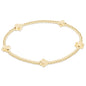 enewton Signature Cross Small 2mm Gold Beaded Bracelet in Gold shown flat