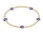 enewton Signature Cross Small 2mm Gold Beaded Bracelet in Purple shown flat