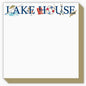 Lake House with Fishing Gear Luxe Notepad