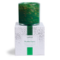 LAFCO Woodland Spruce Classic Candle 6.5 oz - green and gold hand-blown glass vessel on its white LAFCO gift box