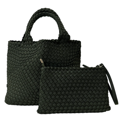 Lily Woven Neoprene Tote with Pouch