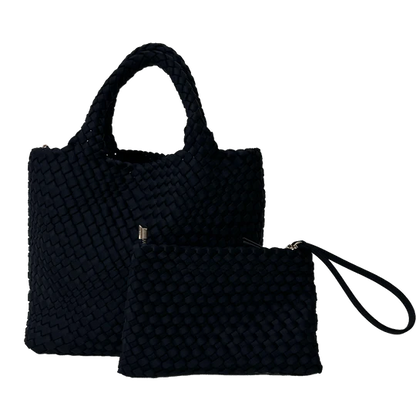 Lily Woven Neoprene Tote with Pouch