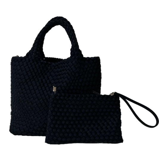 Lily Woven Neoprene Tote with Pouch