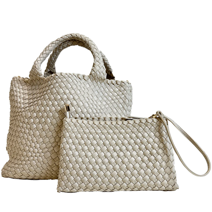 Lily Woven Neoprene Tote with Pouch