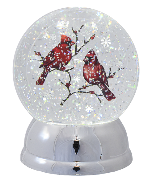 Cardinal LED Snow Globe