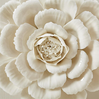 White Garden Flower Wall Sculptures