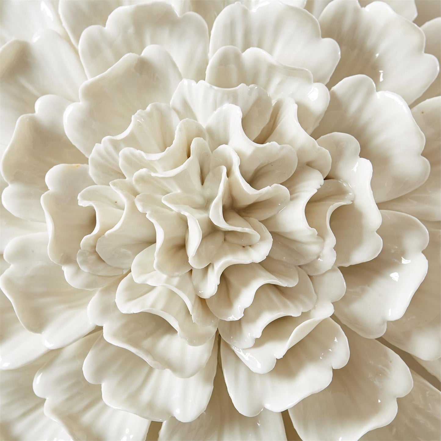 White Garden Flower Wall Sculptures