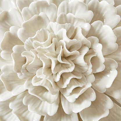 White Garden Flower Wall Sculptures
