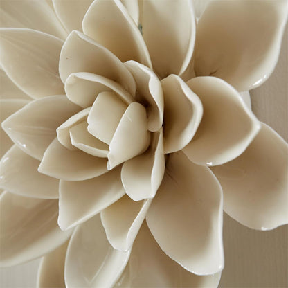 White Garden Flower Wall Sculptures
