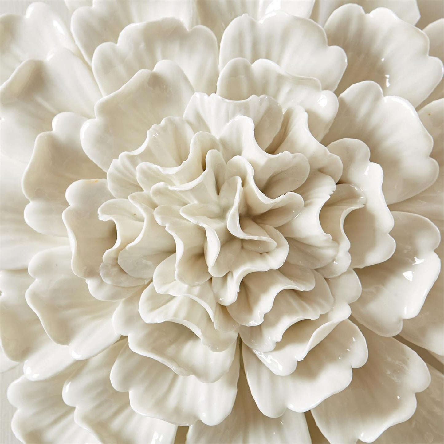White Garden Flower Wall Sculptures